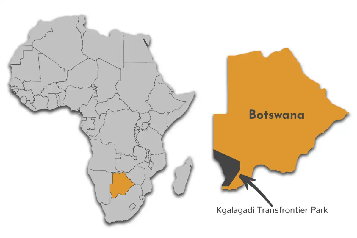 Kgalagadi Transfrontier Park map